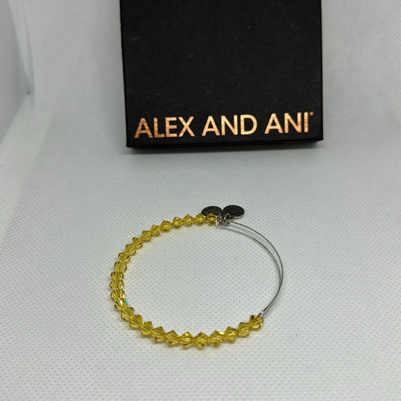 Alex and ani Swarovski yellow Crystal bracelet in silver - Picture 2 of 2